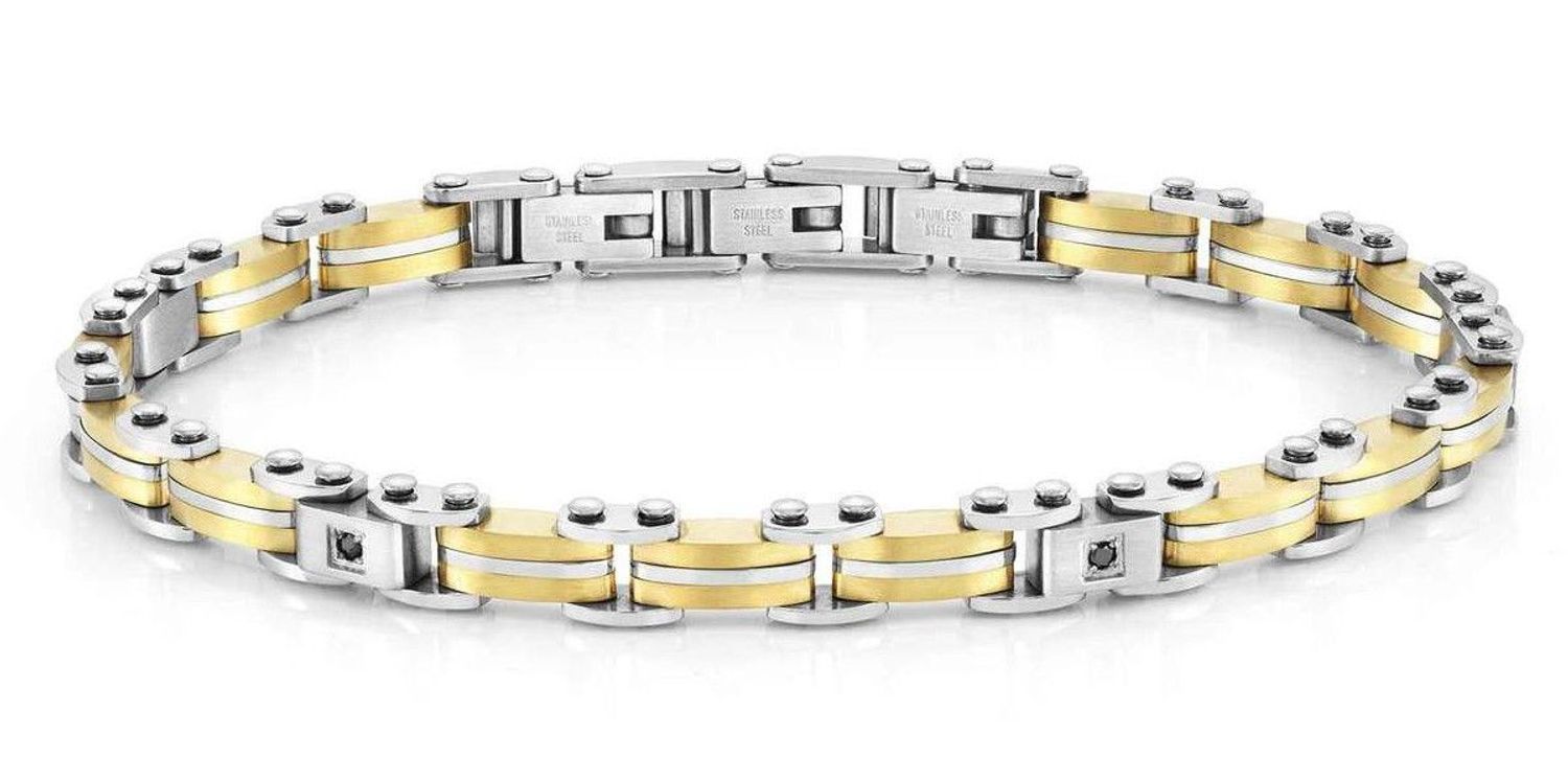 Bransoletka Nomination Italy Strong Diamenty, złota. Mocny, charakterystyczny design inspirowany ogniwami łańcucha rowerowego sprawia, iż jest to idealna propozycja dla Panów, którzy stawiają na odważne i wyraziste dodatki.jpg